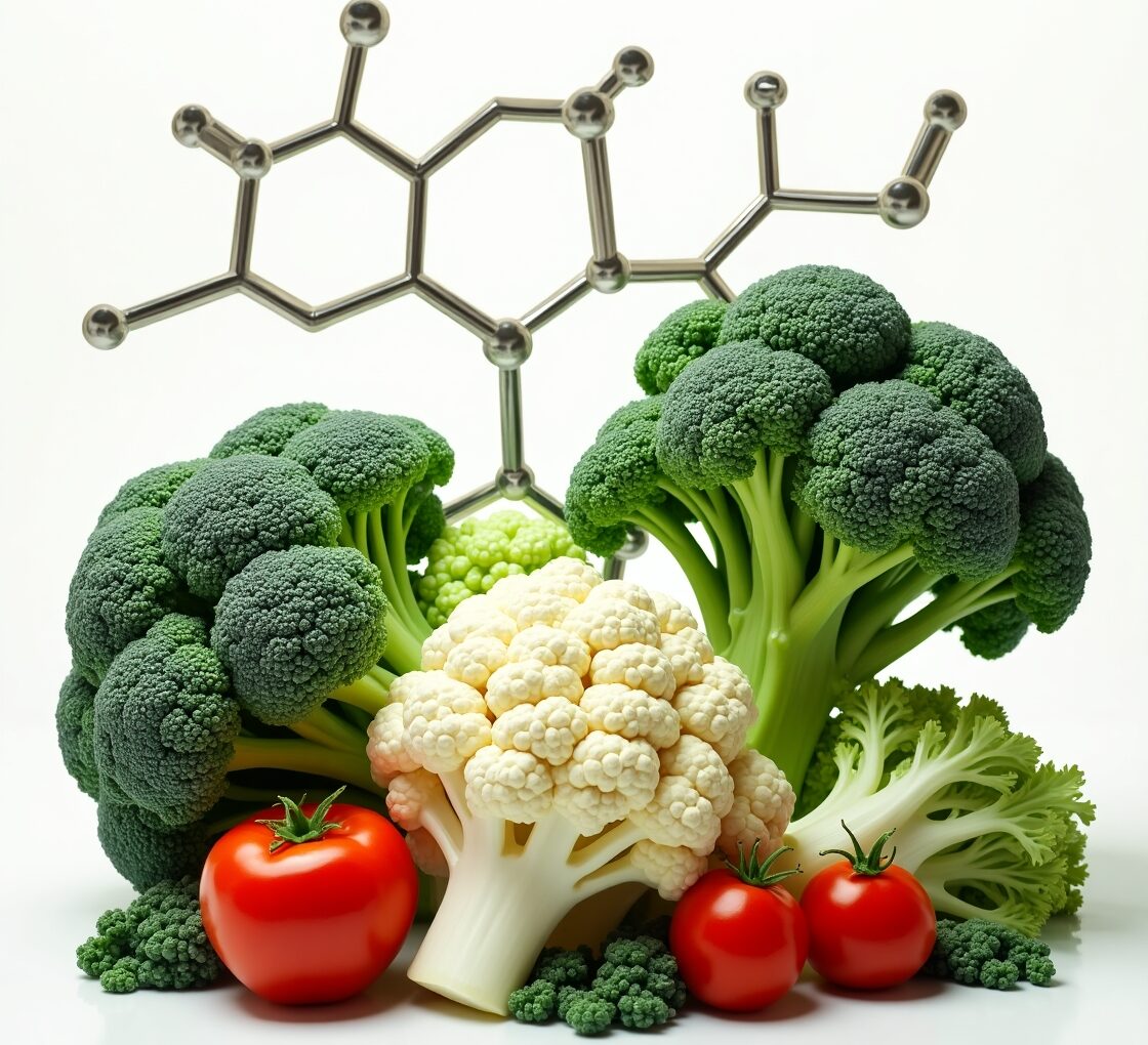 Broccoli, kale, and cauliflower symbolizing DIM benefits for estrogen balance